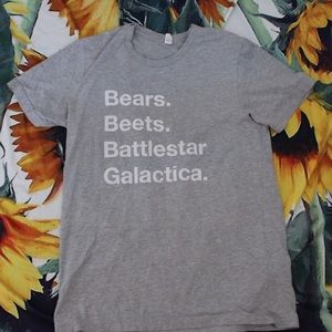 The office, ‘bears, beats, battle star galatica’